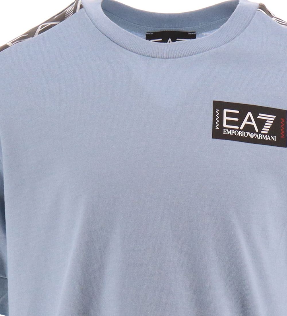 EA7 T-shirt - Ashley Blue m. Sort/Hvid