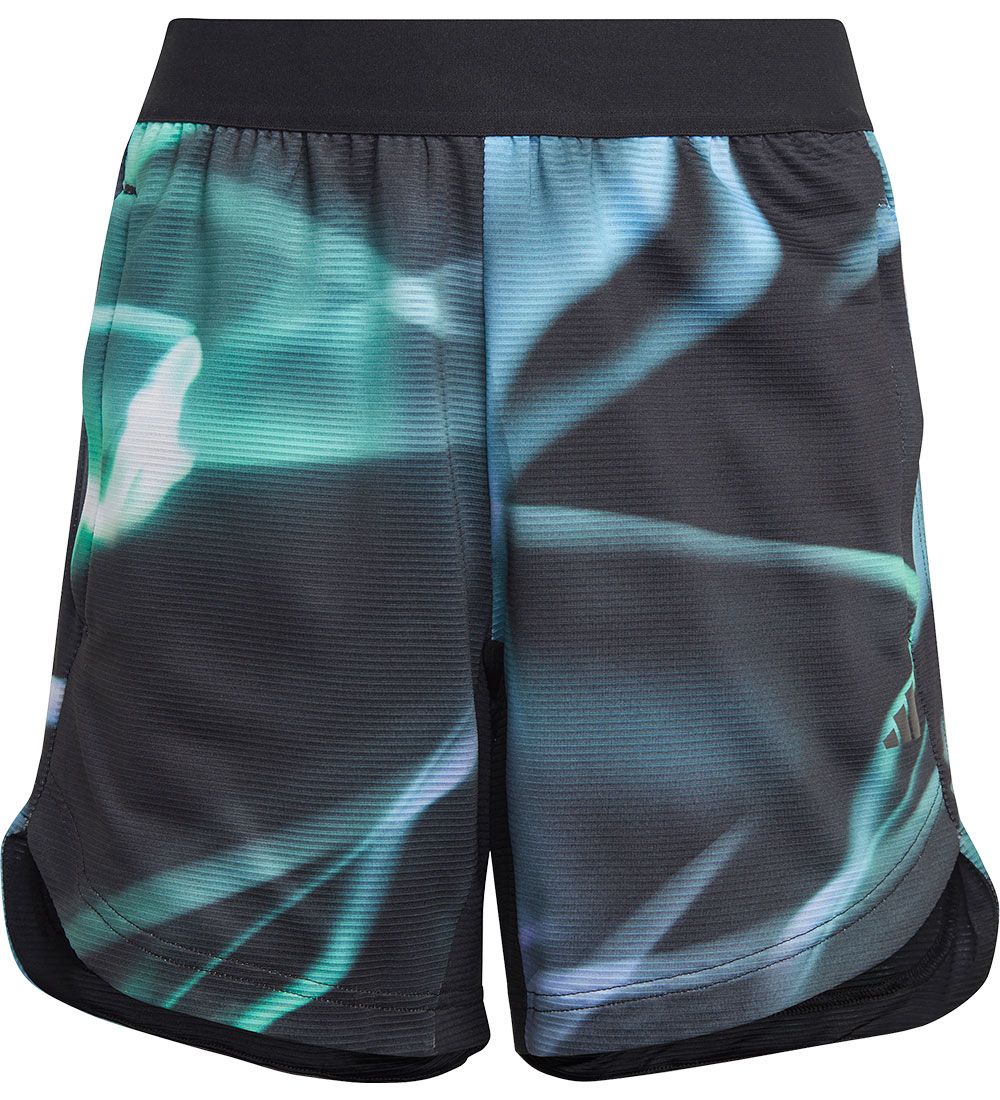 adidas Performance Shorts - B HIIT HR SHO - Sort/Bl/Grn/Lilla