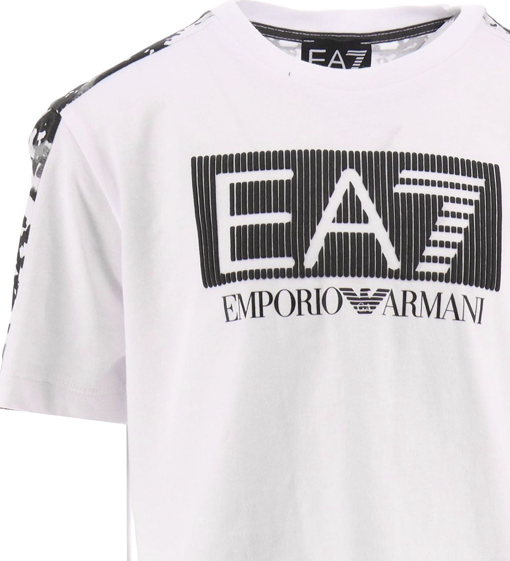 EA7 T-shirt - Hvid/Sort m. Camouflage