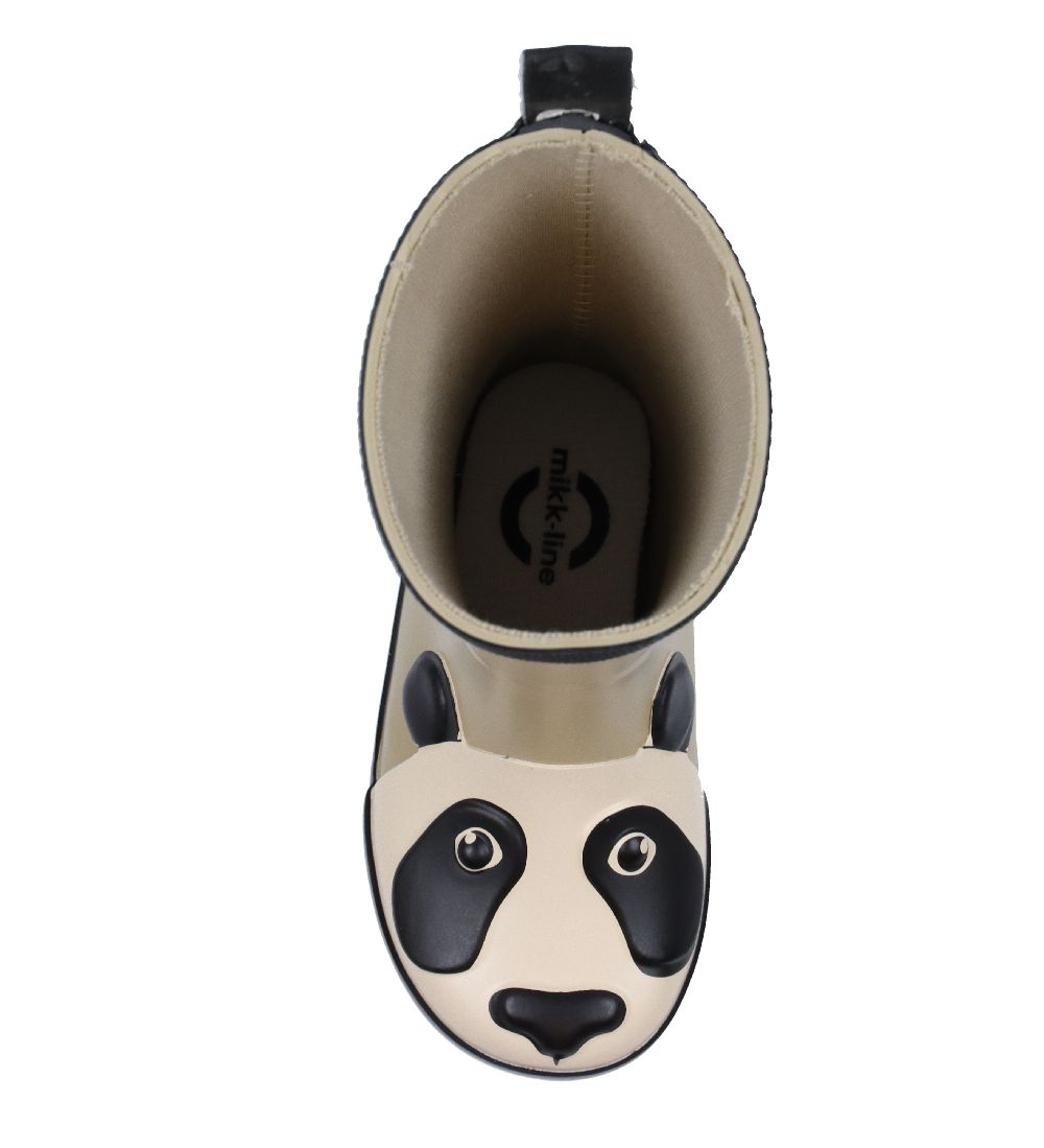 Mikk-Line Gummistvler - 3D - Olive Gray m. Panda