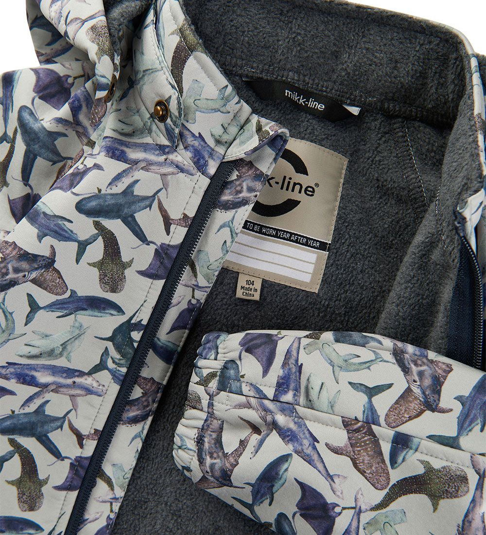 Mikk-Line Softshelljakke m. Fleece - Recycled - Metal m. Hvaler