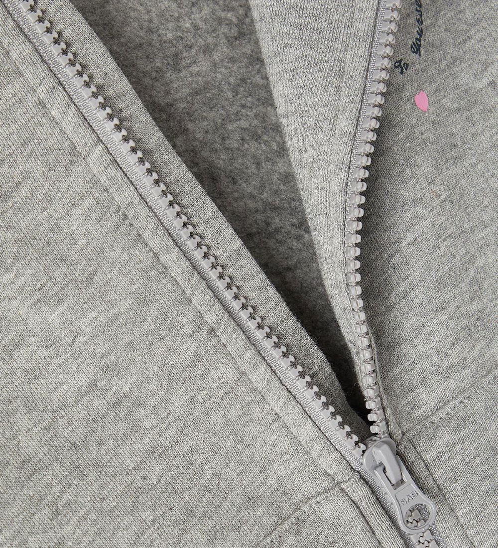 Name It Cardigan m. Hætte - NkfOlise - Grey Melange