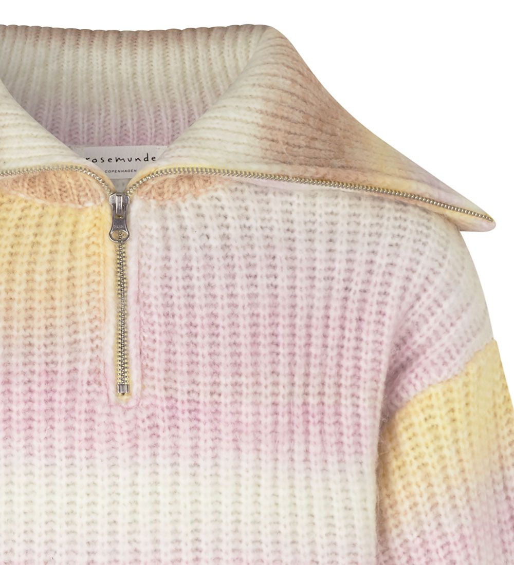 Rosemunde Bluse m. Lynlås - Akryl/Uld - Rose Gradient