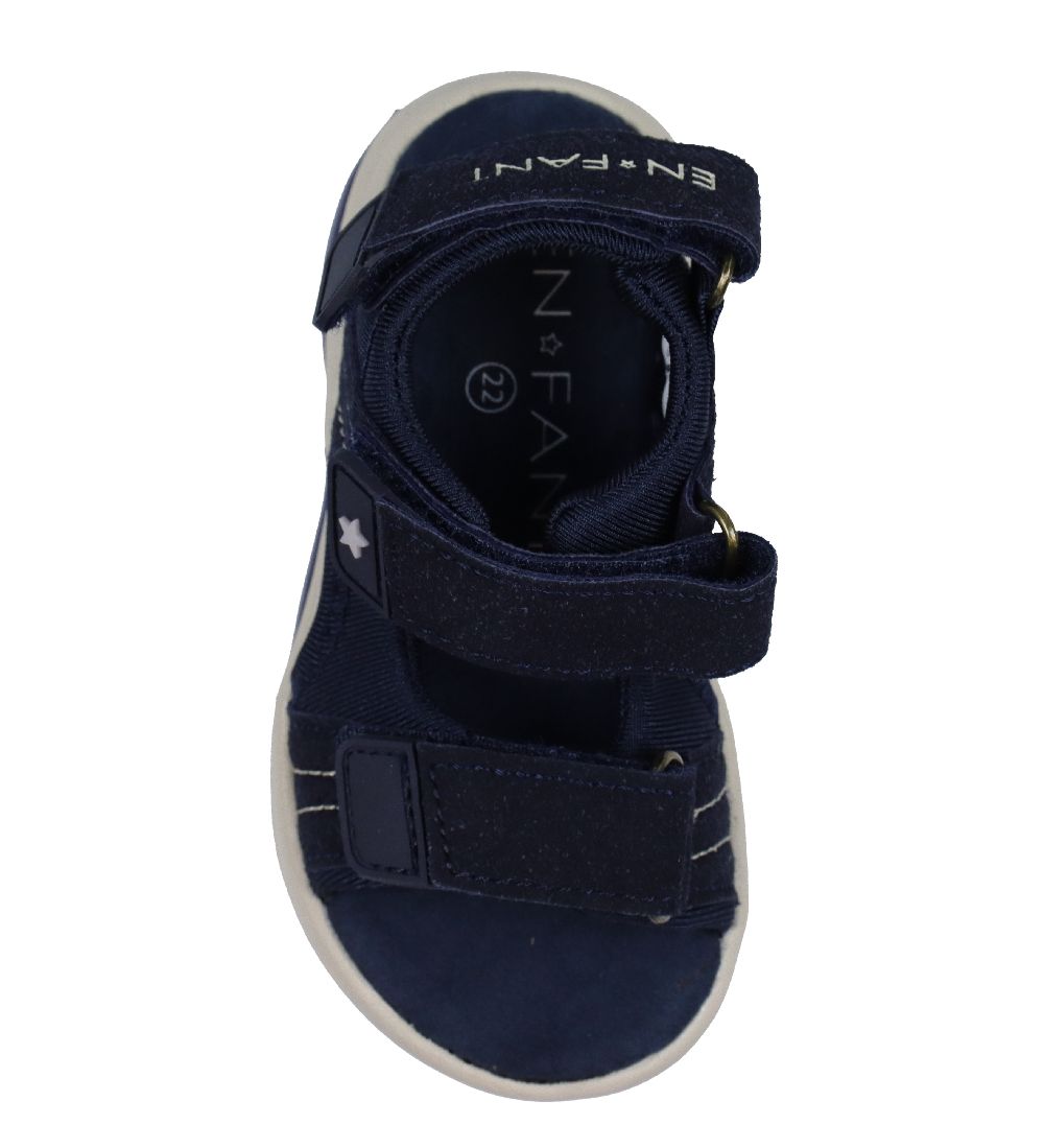 En Fant Sandal m. Velcro - India Ink m. Lys