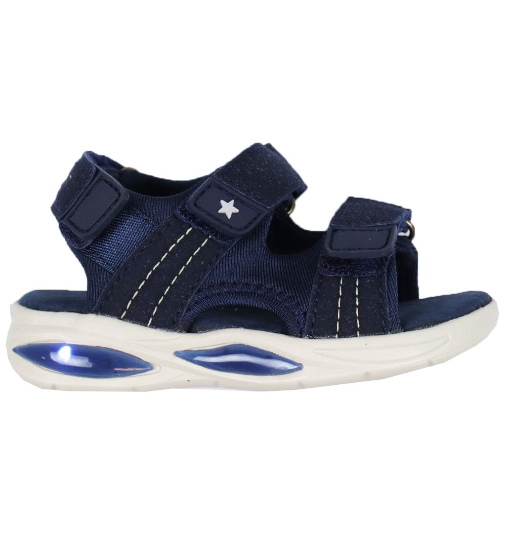 En Fant Sandal m. Velcro - India Ink m. Lys