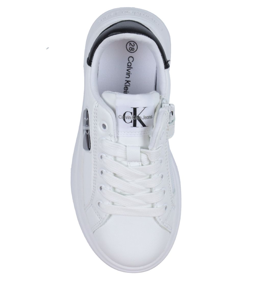 Calvin Klein Sneakers - Low Cut Lace Up - Hvid/Sort