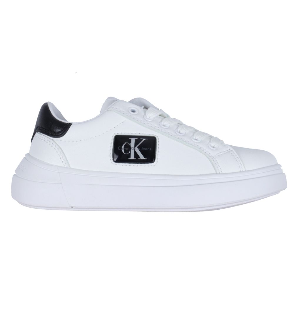 Calvin Klein Sneakers - Low Cut Lace Up - Hvid/Sort