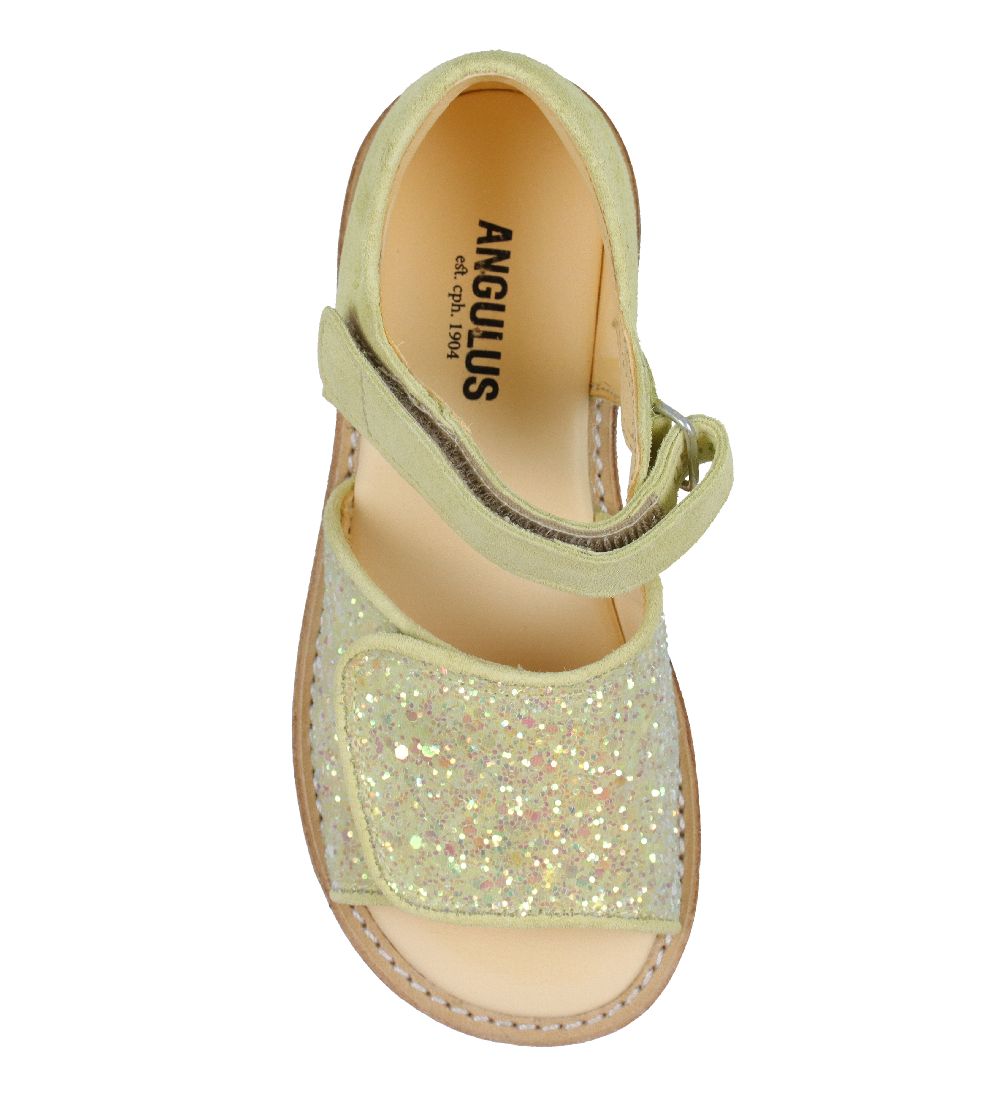 Angulus Sandal - Lysegul m. Glitter