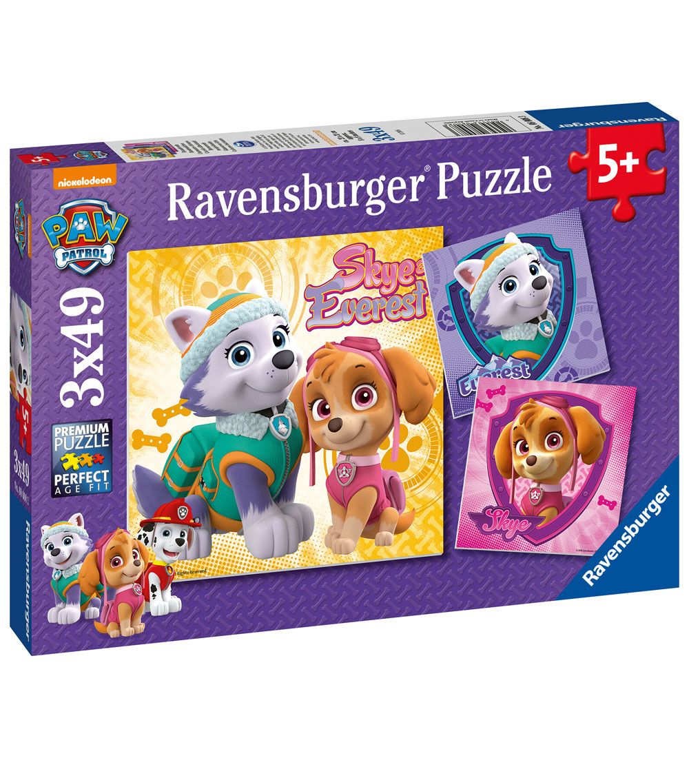 Ravensburger Puslespil - 3x49 Brikker - Paw Patrol Glamourous Gi