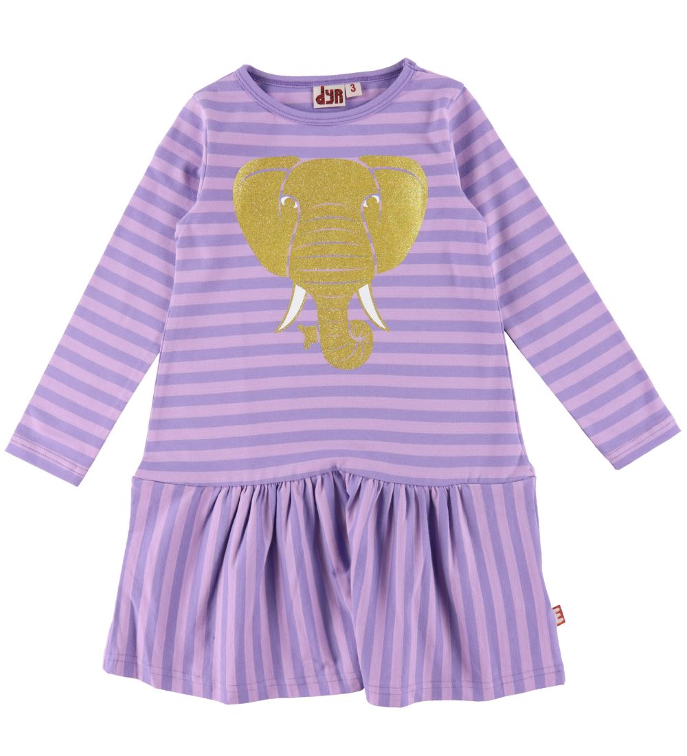 DYR-Cph Kjole - DYRZanzi - Soft Viola/Viola m. Guld Elefant