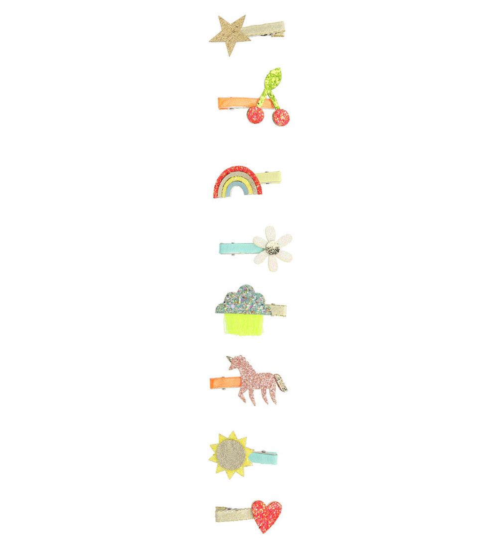 Meri Meri Hårspænder - 8-Pak - 5 cm - Icon Hair Clips