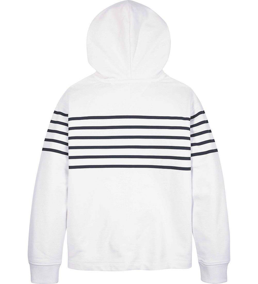 Tommy Hilfiger Hættetrøje - Breton Stripe - Ancient White