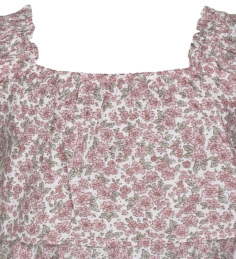 Bruuns Bazaar Kjole - Ibia - Beige m. Blomster