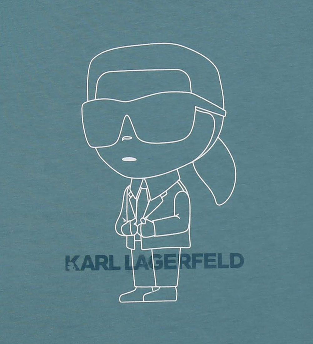 Karl Lagerfeld T-shirt - Space Vacay - Khaki m. Print