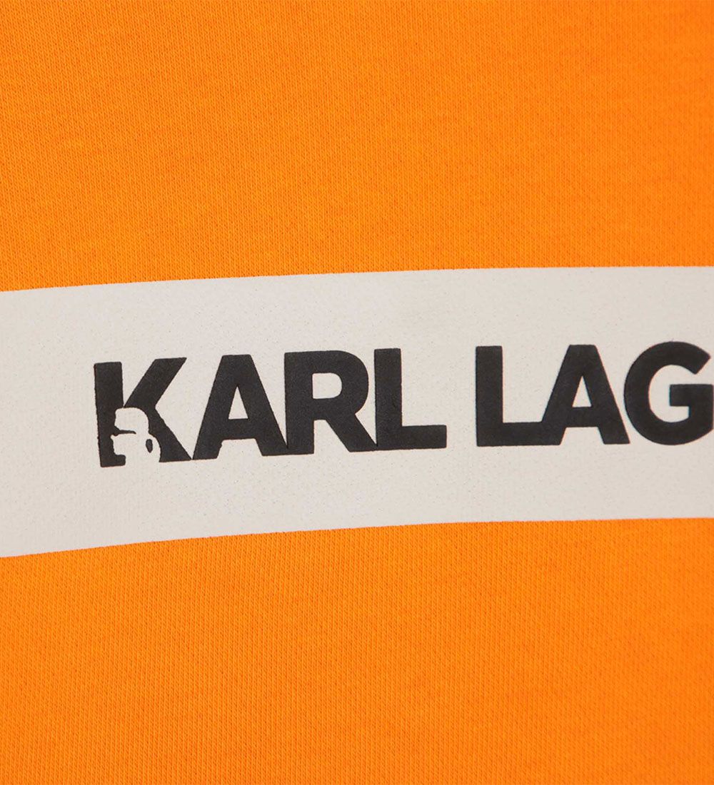 Karl Lagerfeld Sweatshirt - Orange m. Print