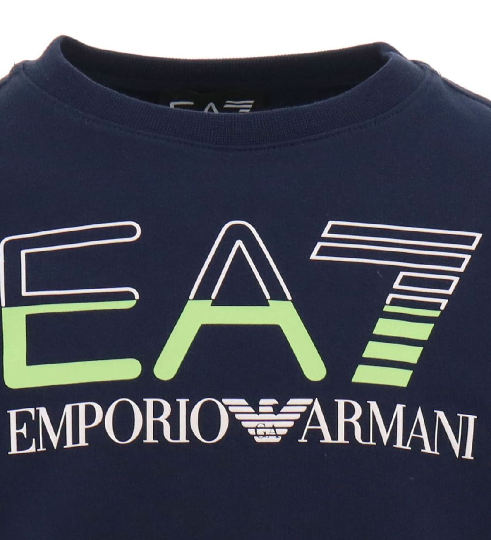 EA7 Sweatshirt - Navy m. Lime