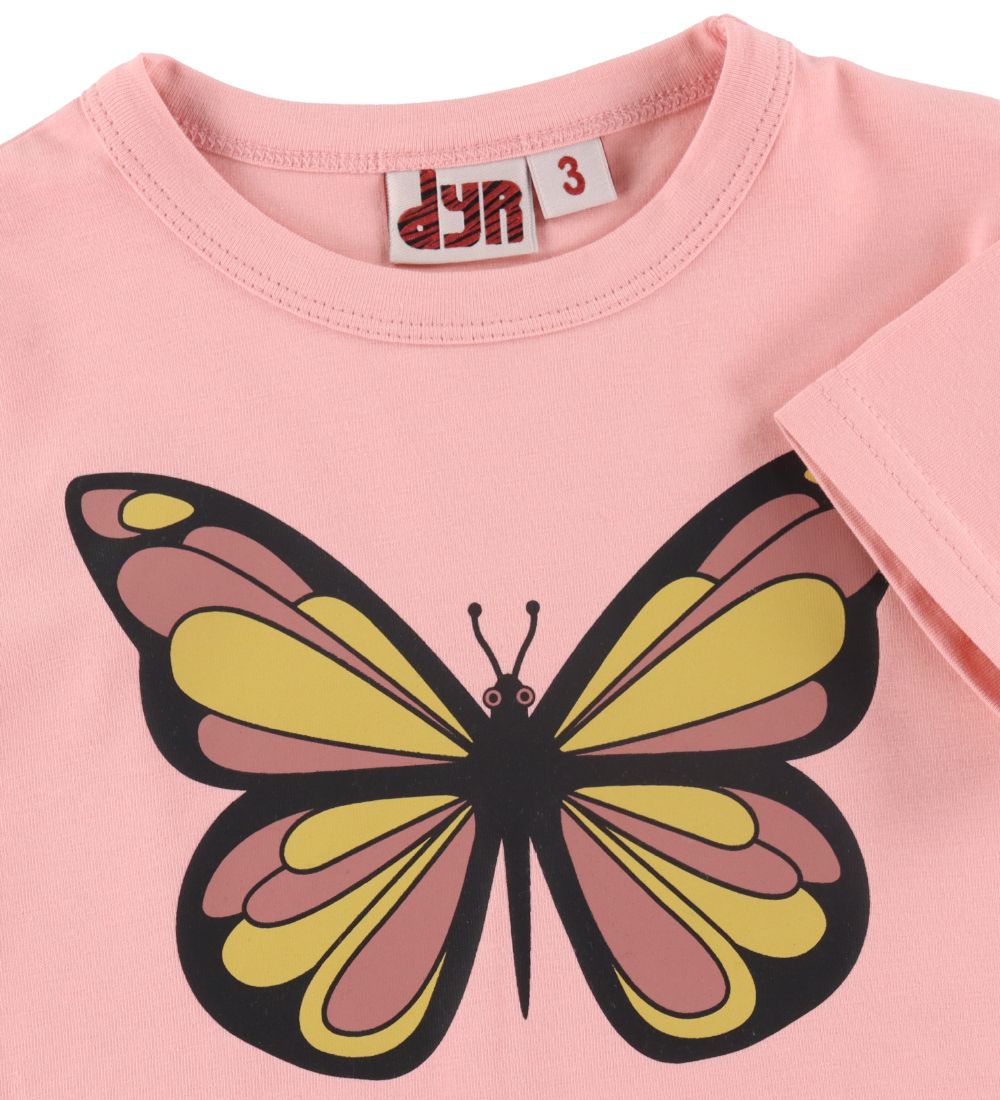 DYR-Cph T-Shirt - DYRGrowl - Soft Pink m. Sommerfugl