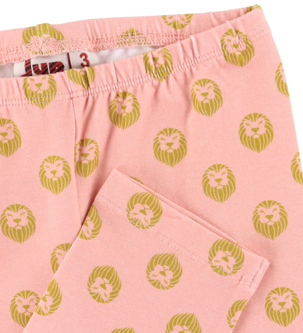 DYR-Cph Leggings - DYRCheetah - Soft Pink m. Mini Løver