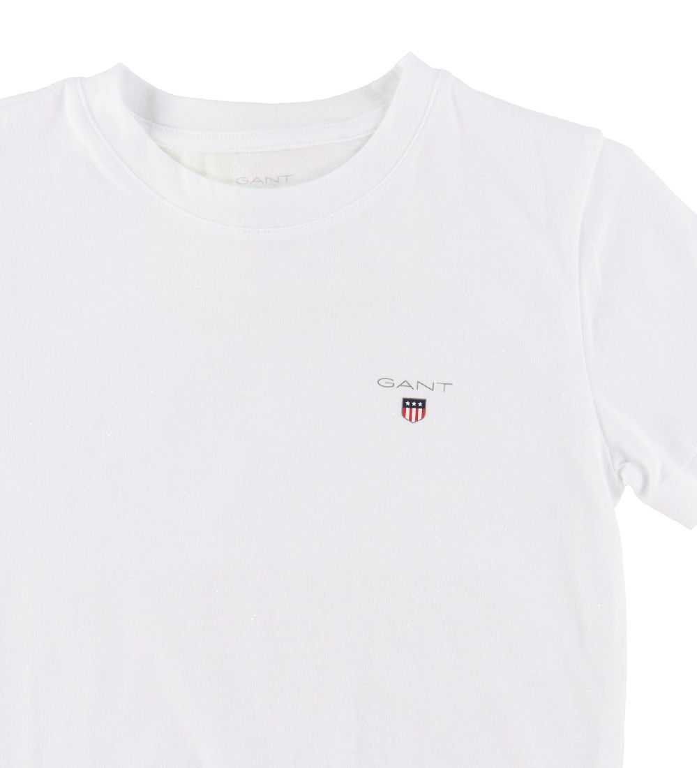 GANT T-shirts - 2-pak - Hvid/Hvid