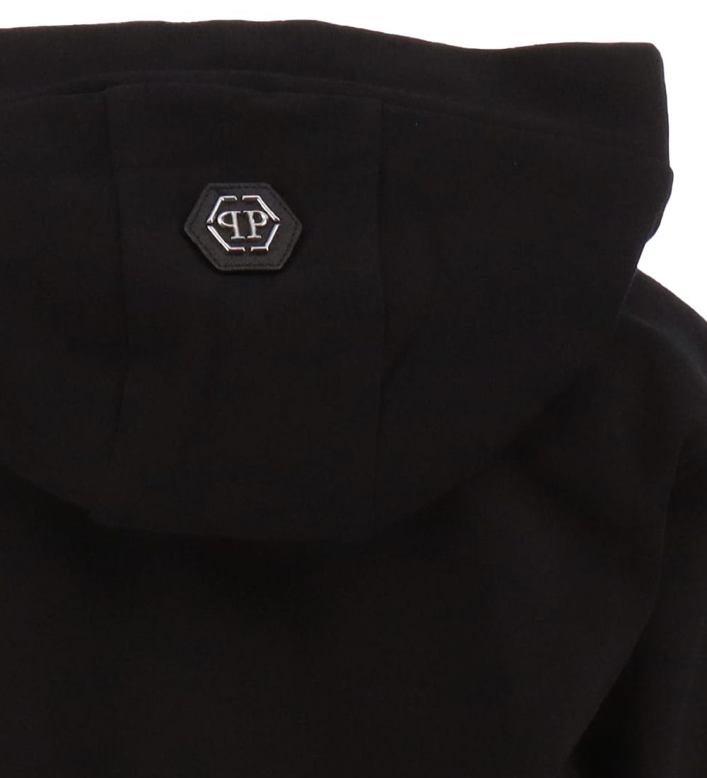 Philipp Plein Hættetrøje - Sort/Hvid m. Bamse