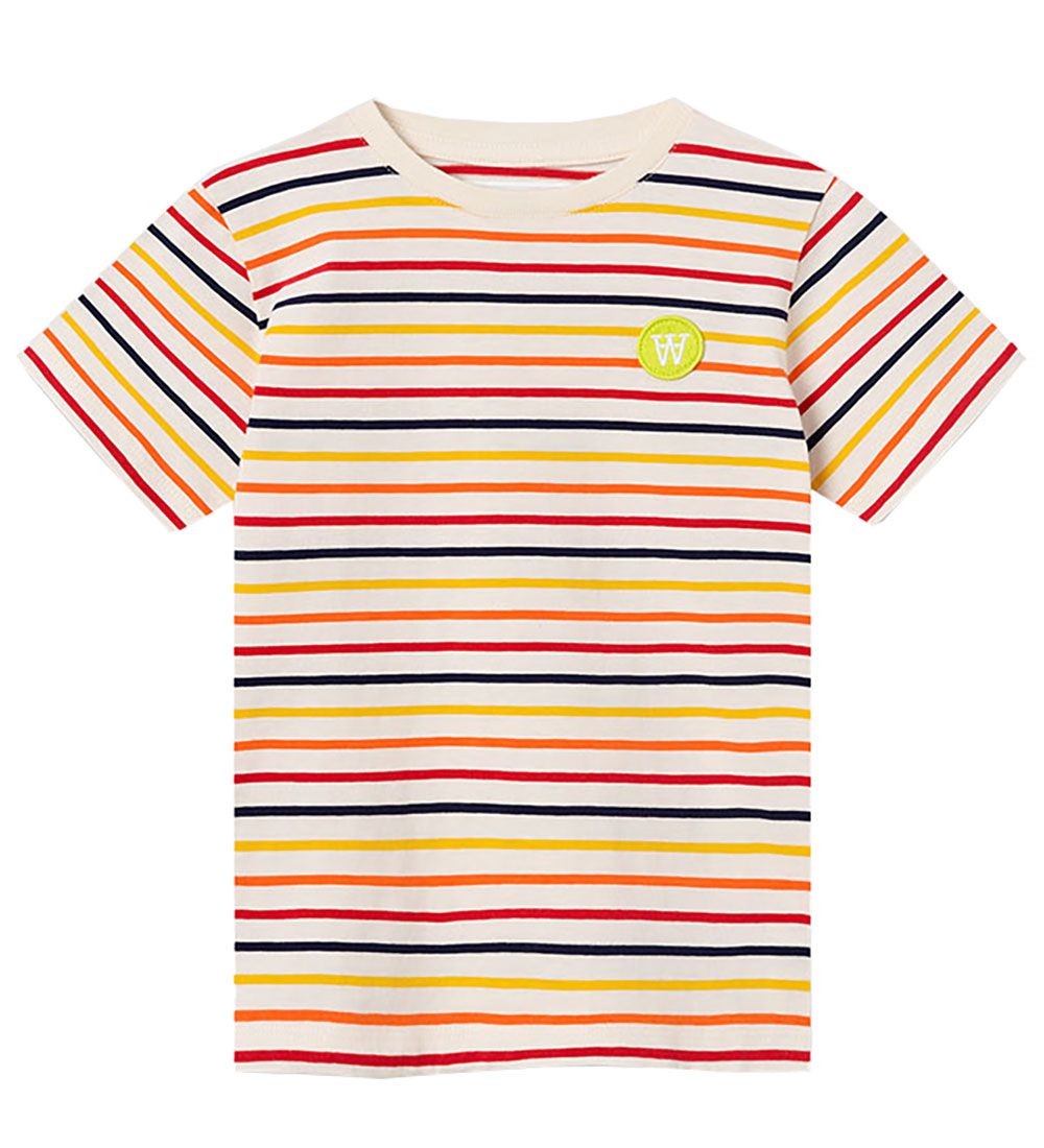 Wood Wood T-shirt - Ola Stripe - Off-White Stripes