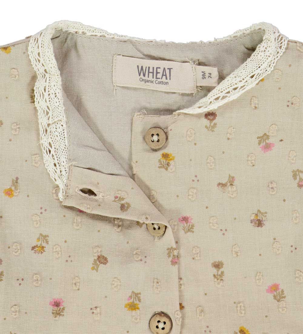 Wheat Kjole - Josephine - Fossil Flowers Dot