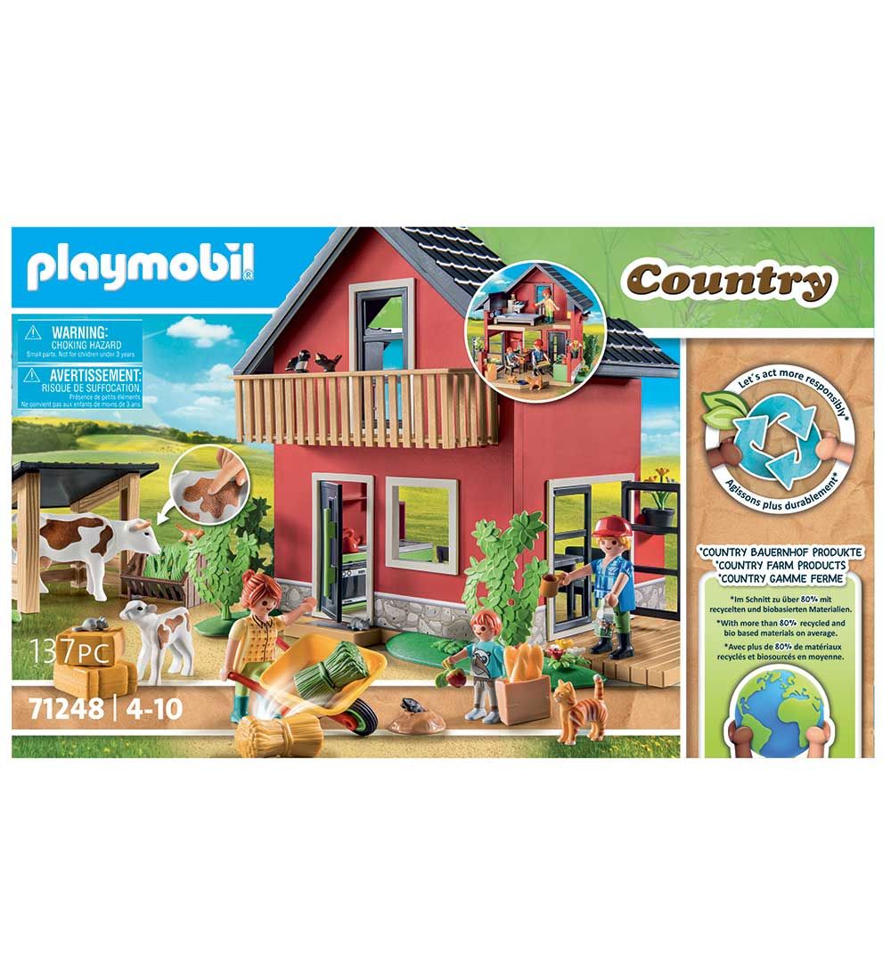 Playmobil Country - Farmhouse With Outdoor Area - 71248 - 137 De