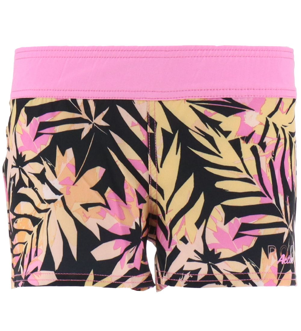 Roxy Badeshorts - Desert Rider - Sort/Lyserød/Gul