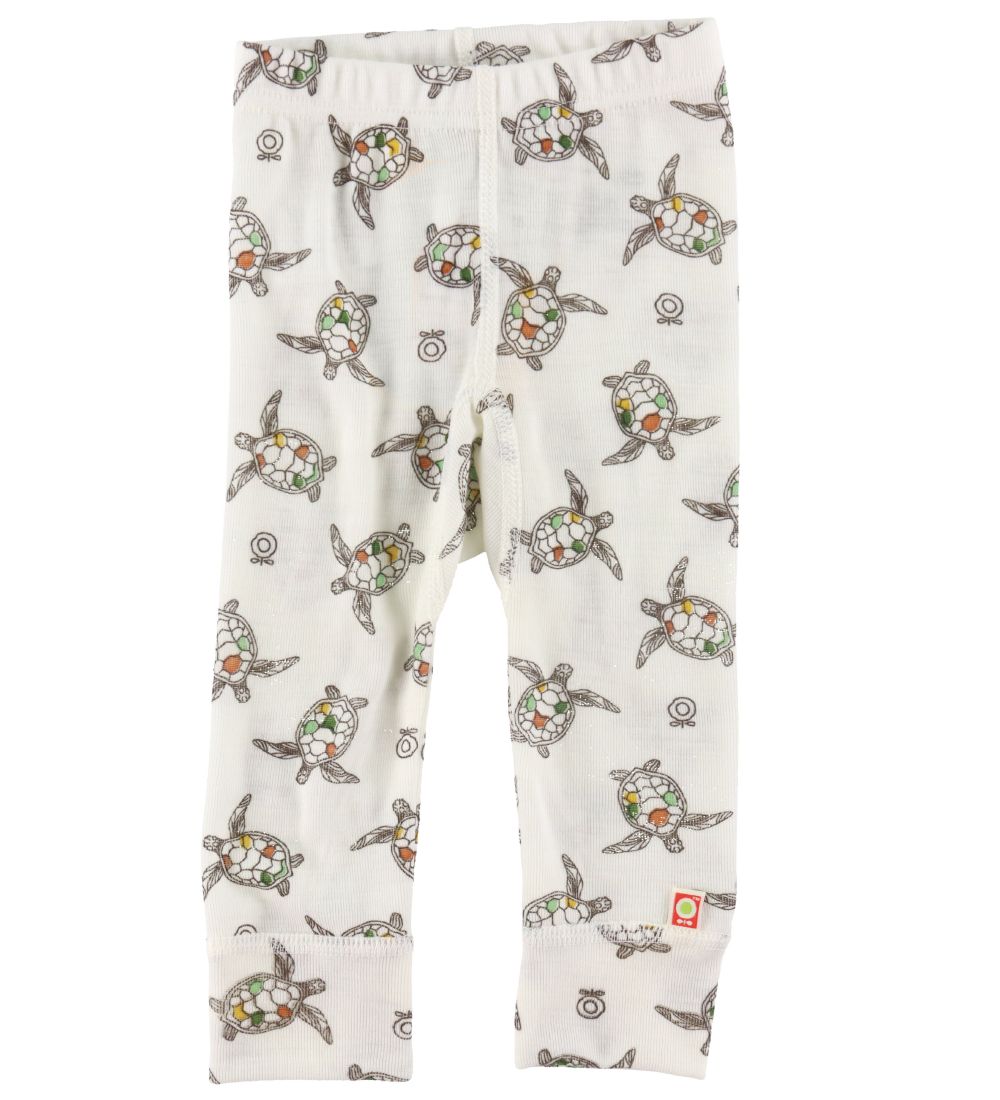 Katvig Leggings - Uld - Hvid m. Skildpadder