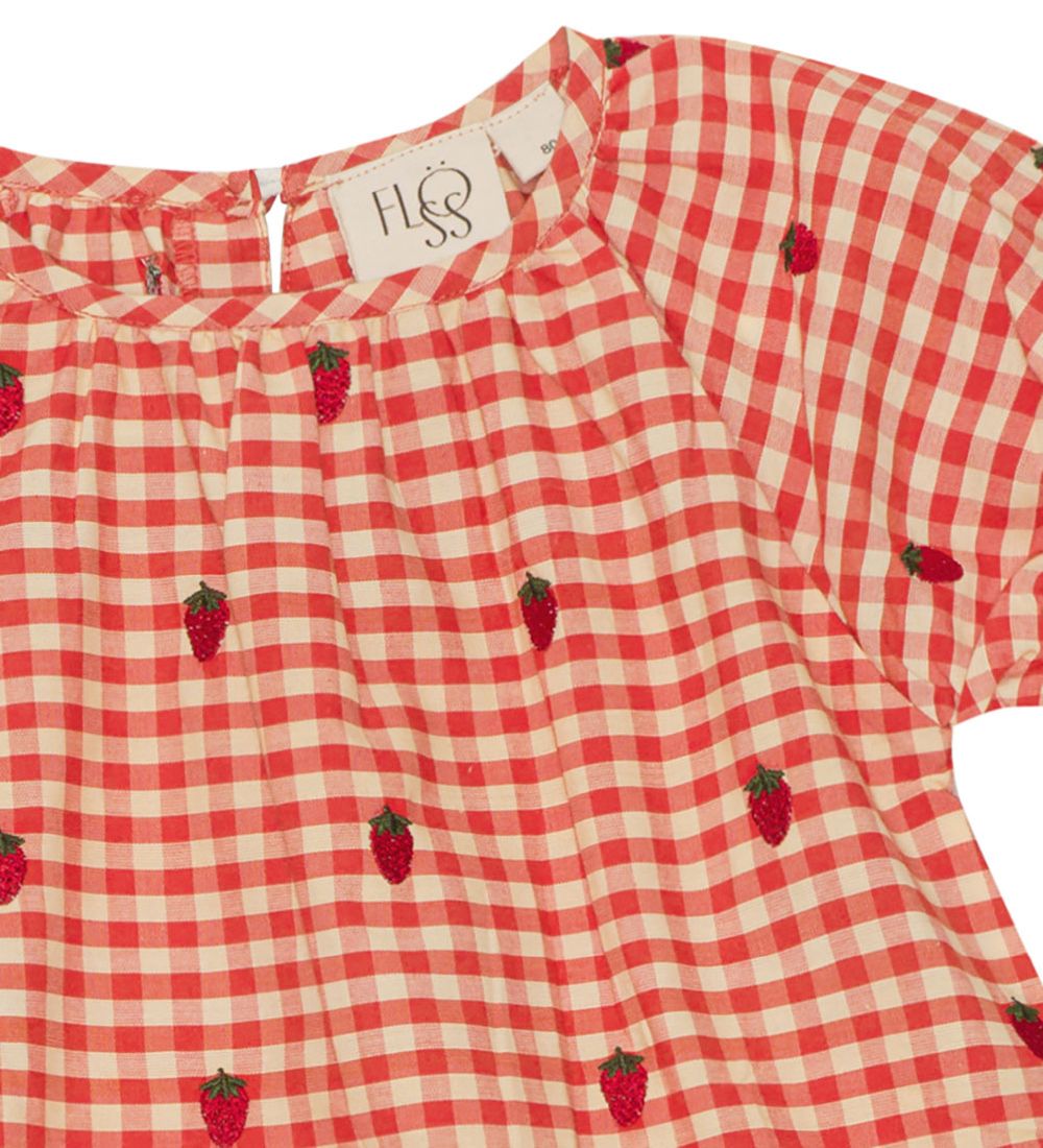 Flöss Kjole - Molly - Berry Gingham