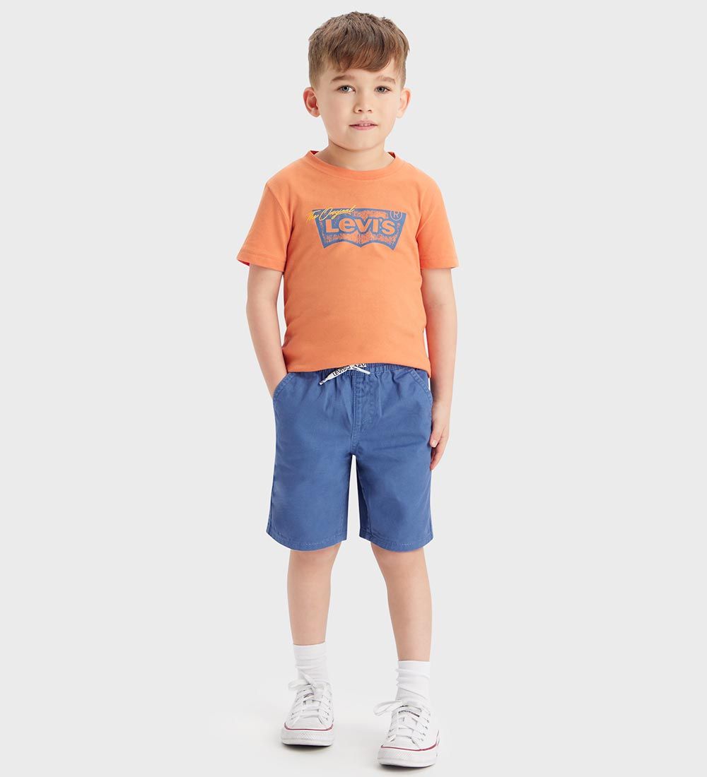 Levis Kids T-Shirt - Distressed Batwing - Brandied Melon Orange