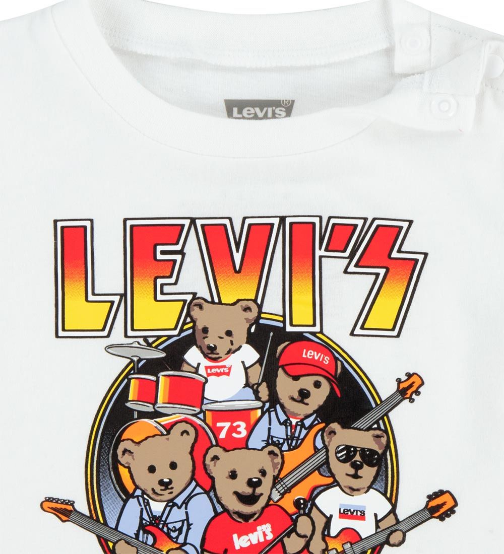 Levis Kids T-Shirt - Rock and Roll - Bright White