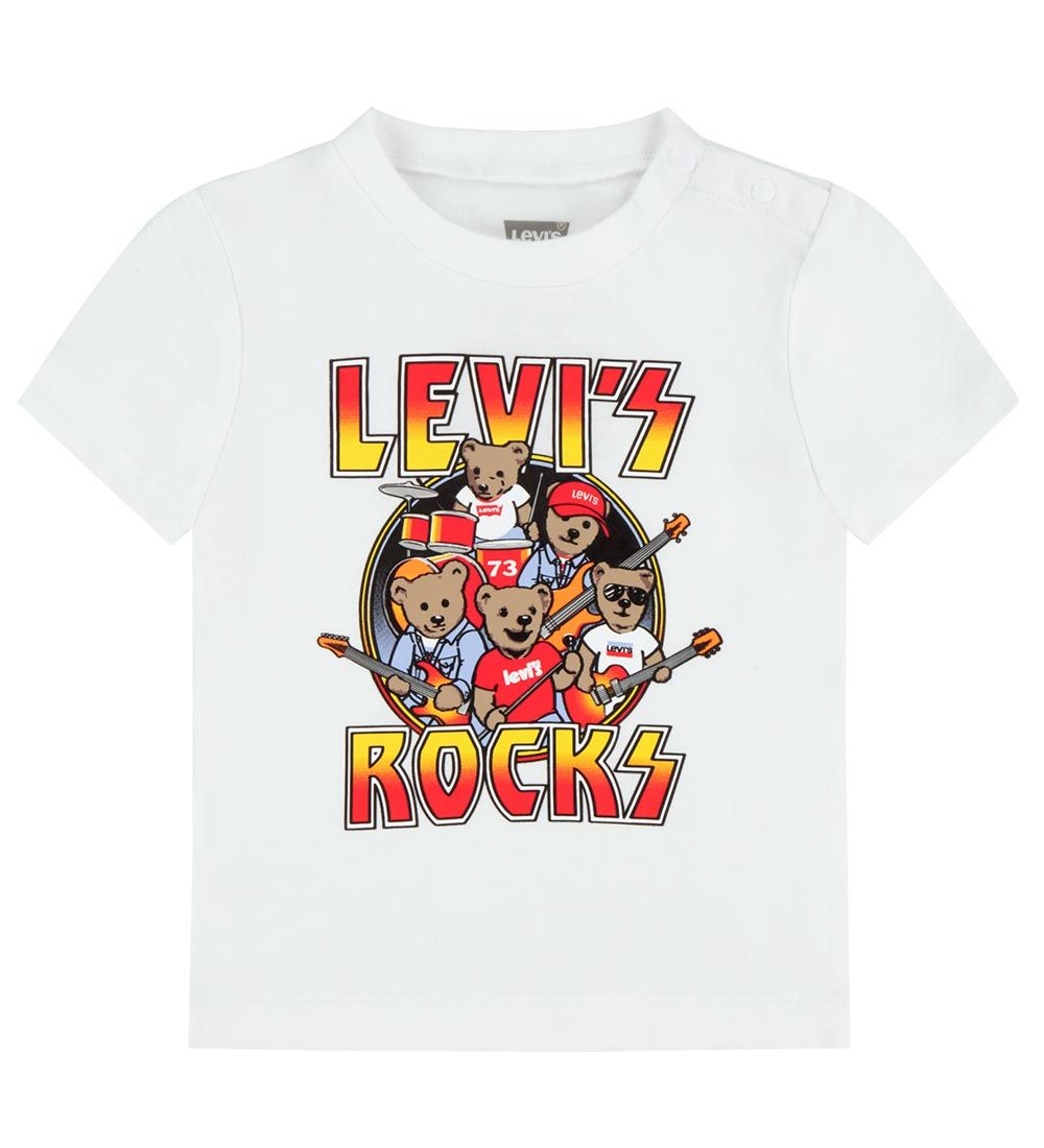 Levis Kids T-Shirt - Rock and Roll - Bright White