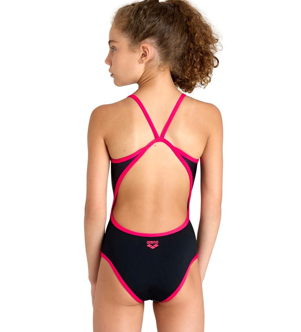 Arena Badedragt - Girl's Arena Cats Swimsuit Superfly - Black