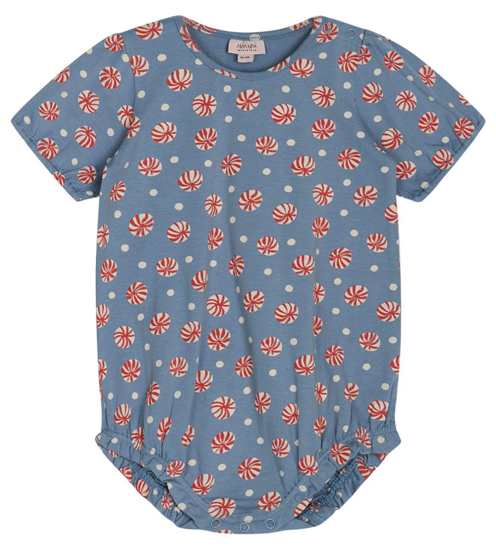 Noa Noa miniature Body k/æ - Baby NealaNNM - Print Blå/Hvid/Rød