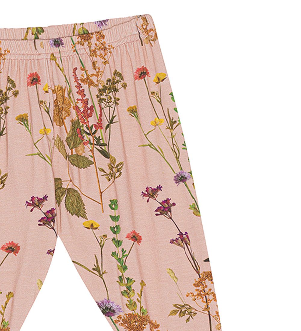 Christina Rohde Leggings - Rosa m. Blomster