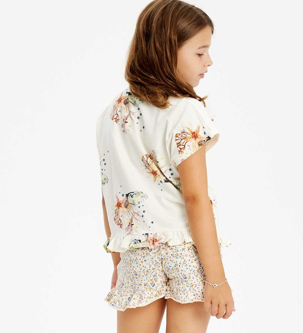 The New T-shirt - TnGiselle - White Swan Coral Aop
