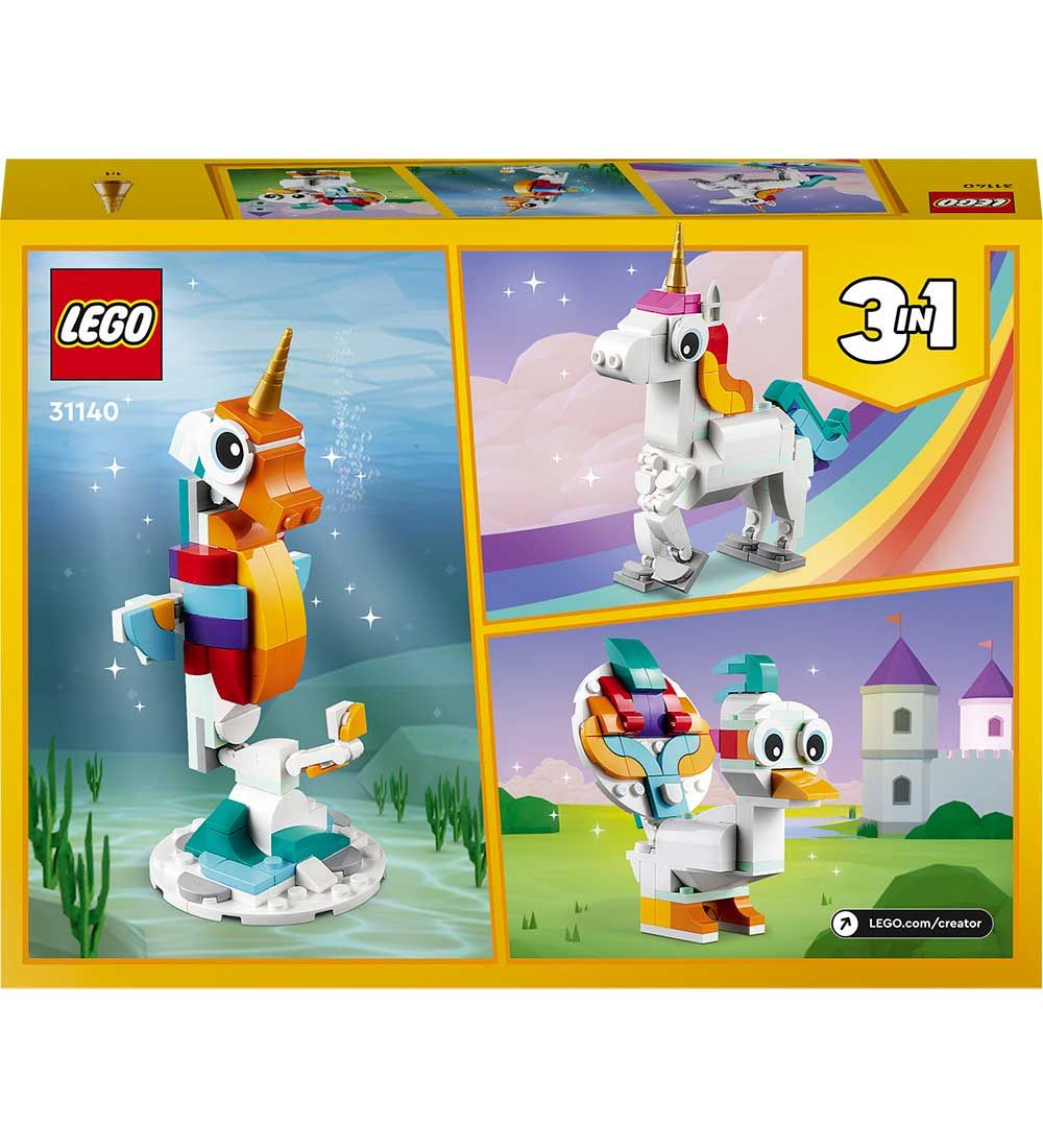 LEGO® Creator - Magisk Enhjørning 31140 - 3-i-1 - 145 Dele