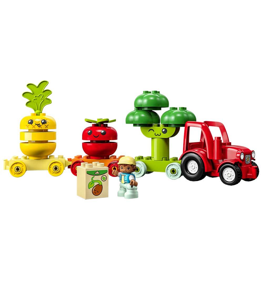 LEGO® DUPLO - Traktor Med Frugt Og Grøntsager 10982 - 19 Dele