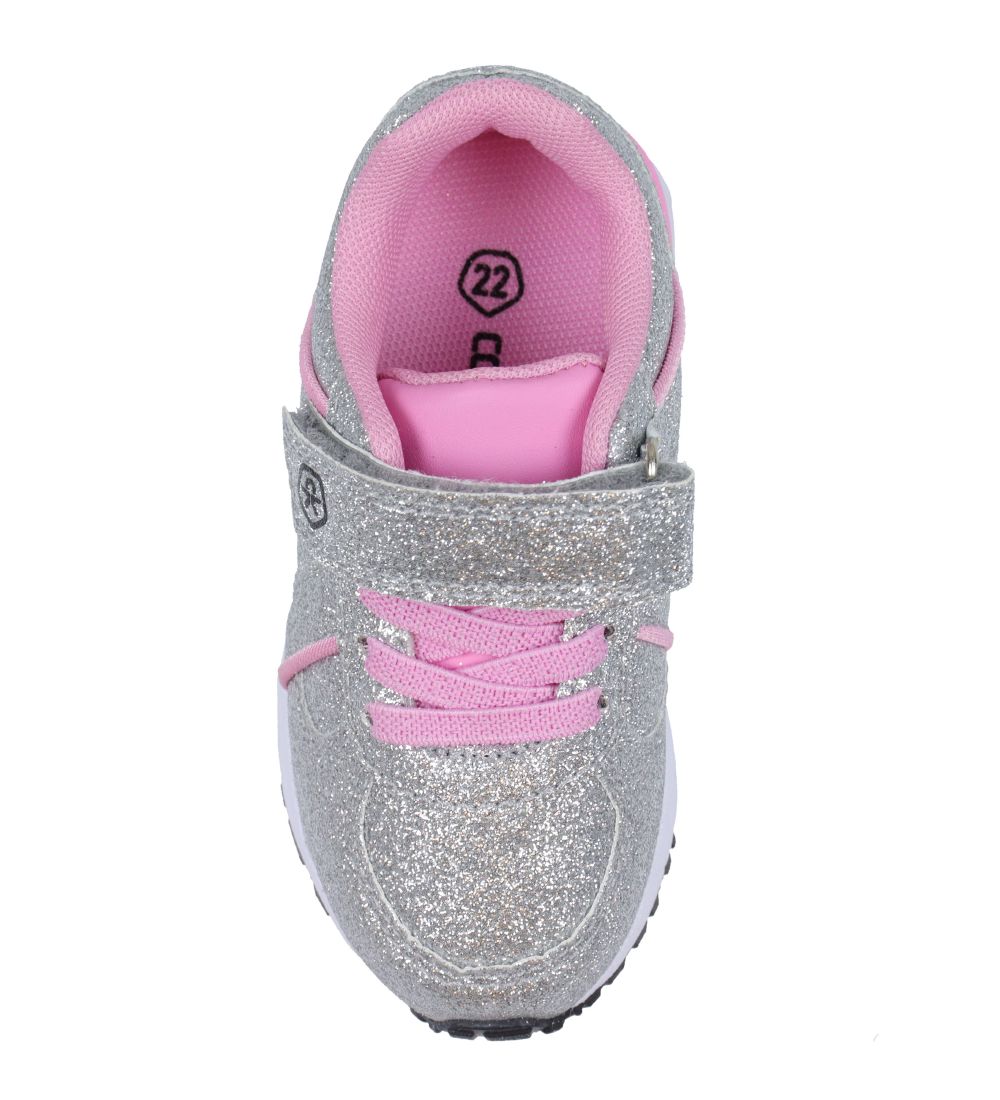 Color Kids Sneakers m. Velcro - Fuchsia Pink
