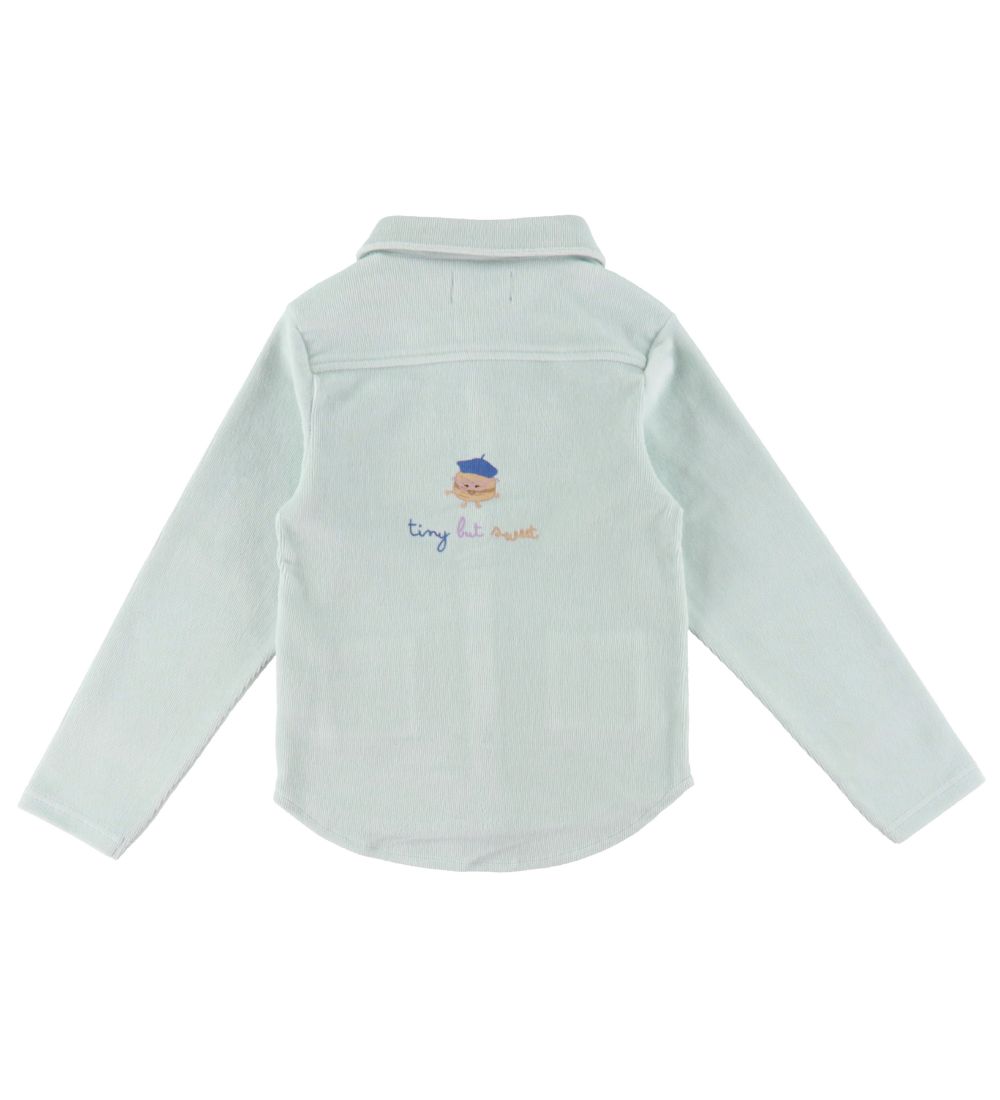 Monsieur Mini Skjorte - Velour - Lyseblå
