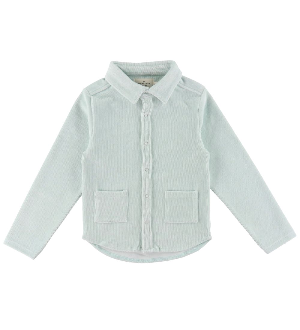 Monsieur Mini Skjorte - Velour - Lyseblå