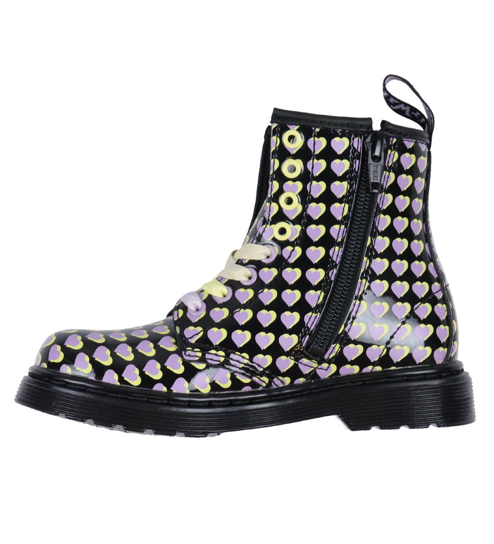 Dr. Martens Støvler - 1460 J Heart Overlay - Sort
