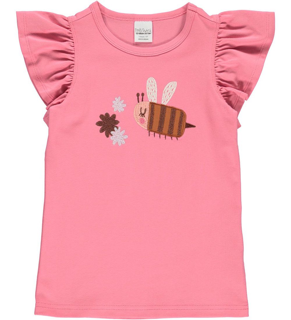 Freds World T-shirt - Bumblebee Frill - Pink