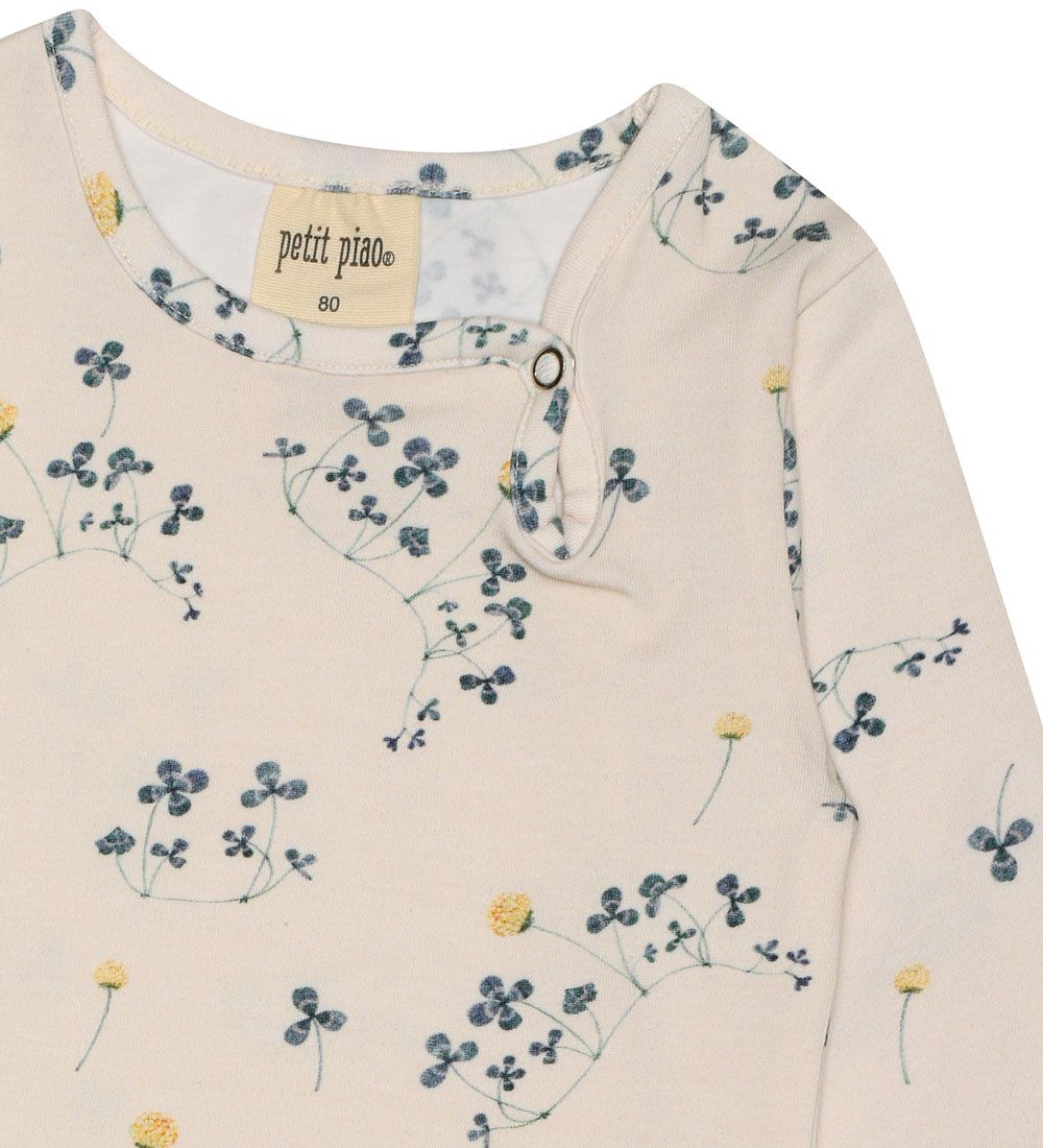 Petit Piao Body l/ - Blomster Print - Clover