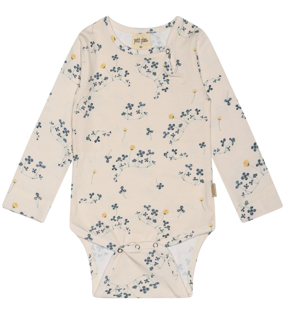 Petit Piao Body l/ - Blomster Print - Clover