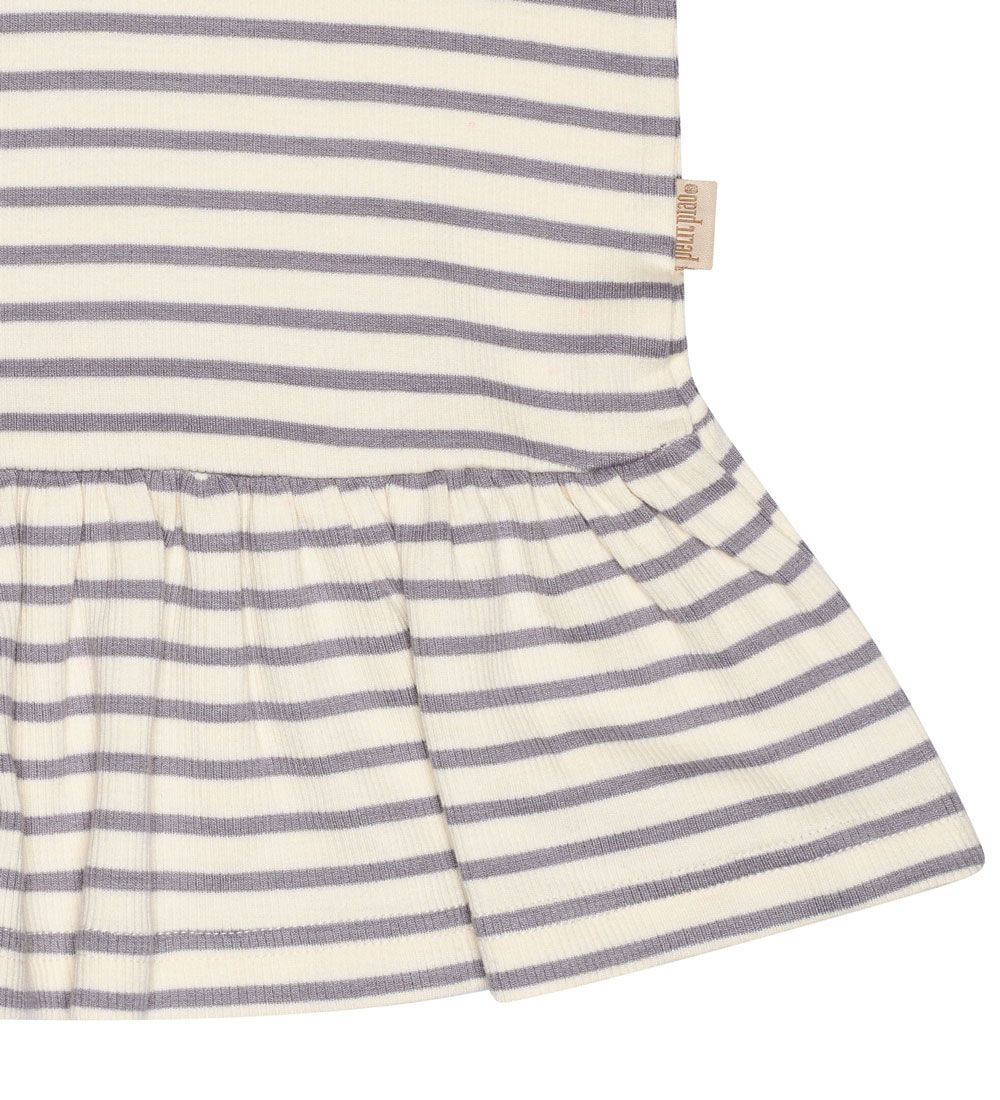 Petit Piao Kjole - Modal - Rib - Dusty Lavender/Off White