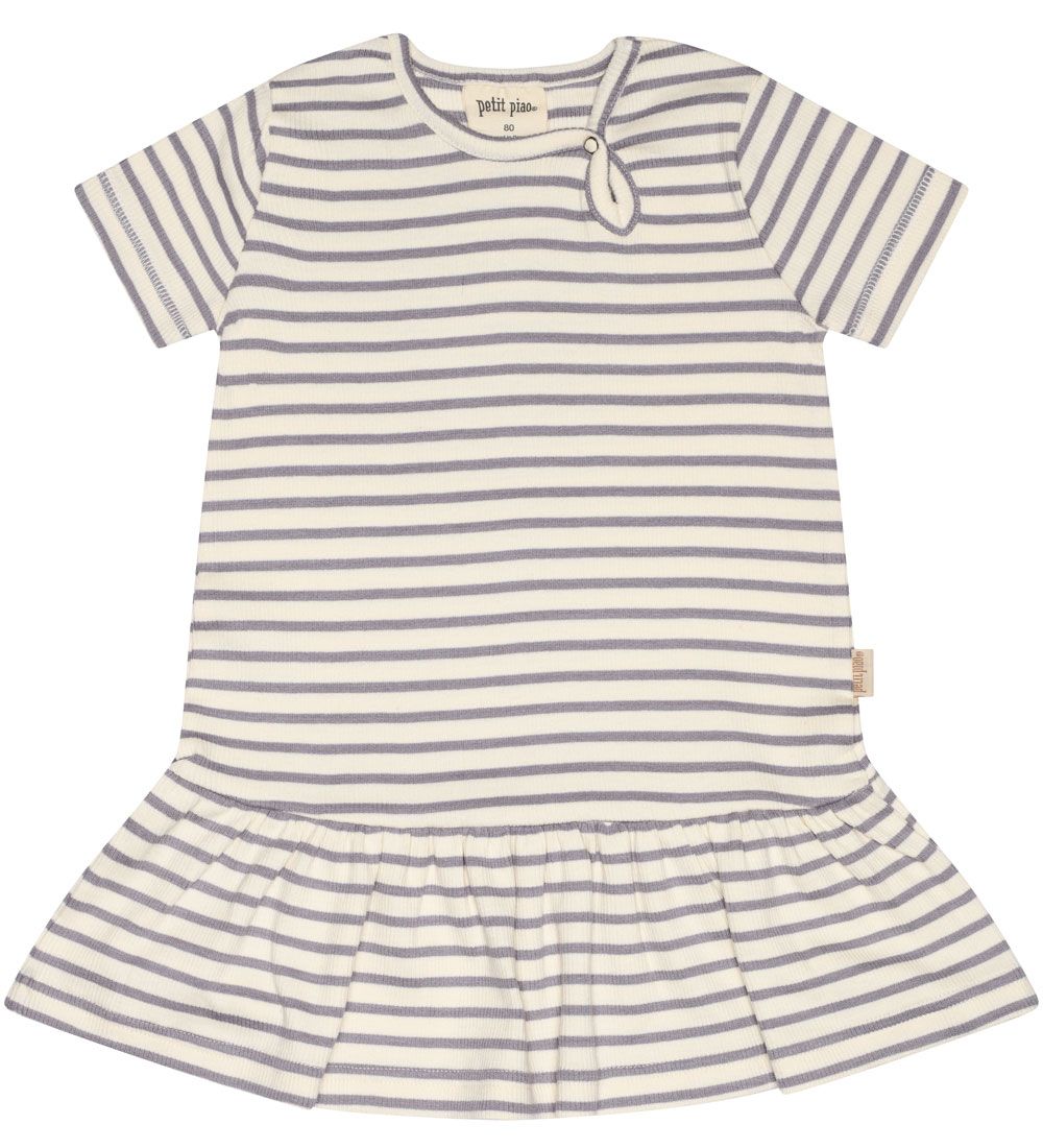 Petit Piao Kjole - Modal - Rib - Dusty Lavender/Off White