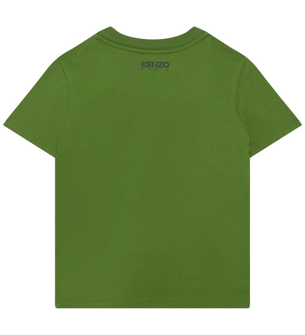 Kenzo T-shirt - Exclusive Edition - Khaki/Bl m. Blomst