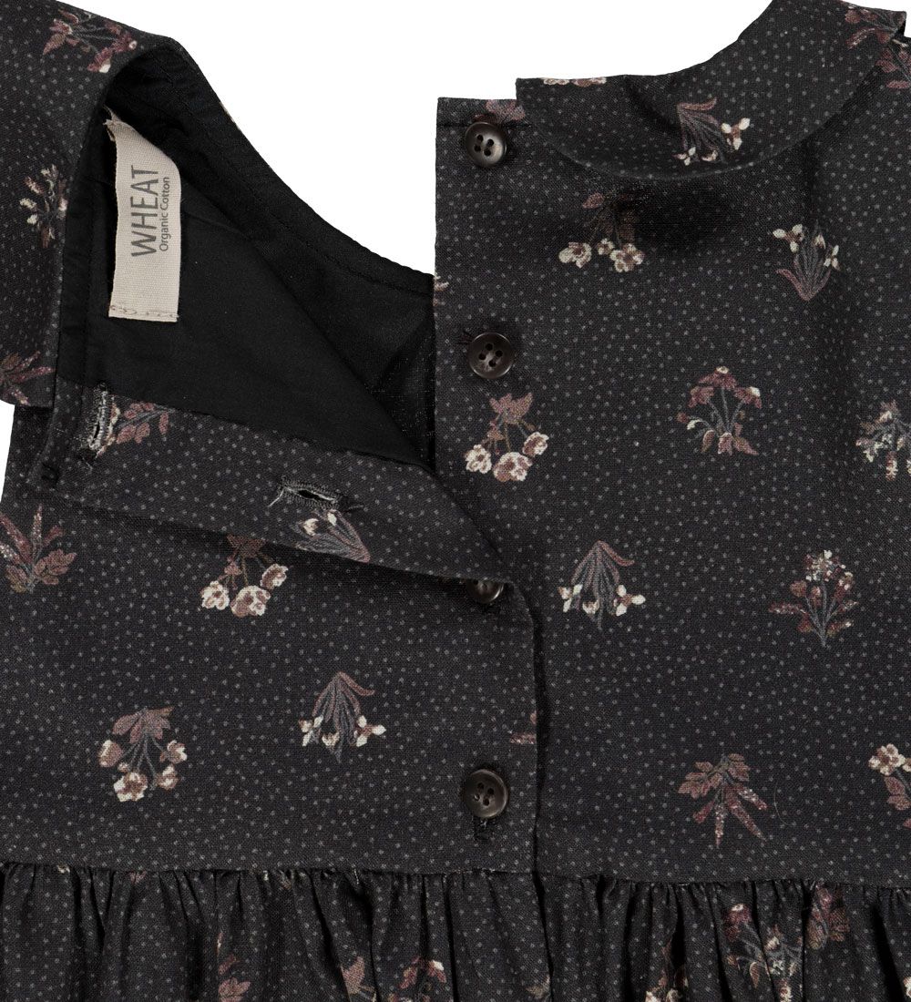 Wheat Kjole - Eila - Black Flowers